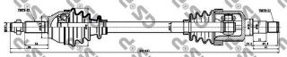 ÖN  AKS SOL KOMPLE FİESTA V 02>08 FUSİON 01>12 1,4TDCI (DIS FREZE: 25, İÇ FREZE: 23, UZUNLUK: 621MM, CONTA CAPI: 53,3MM) resmi