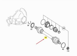 AKS MİLİ ARKA E-CLASS W211 02>08 resmi
