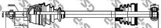 ÖN  AKS SOL DOBLO 1,2 / 1,4 / 1,9D 01> (DIS FREZE:22 UZUNLUK:618) resmi