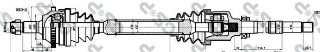 AKS SAĞ KOMPLE P206 (DIS FREZE:25 İÇ FREZE:22 BOY:880MM) ABSLI: 48 DIS TU5JP4 (1,6 16V) resmi