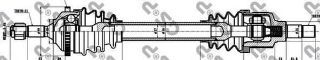 AKS SOL KOMPLE P206 (DIS FREZE:21 İÇ FREZE:22 BOY:604,5MM) DV4TD (1,4 HDI) TU3JP ET3J4 (1,4 8V / 16V) ABSLI:48 DIS 98> resmi
