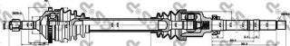 AKS SAĞ KOMPLE P206 (DIS FREZE:21 İÇ FREZE:22 BOY:886MM) DV4TD (1,4 HDI) TU3JP ET3J4 (1,4 8V / 16V) P206+ (T3E) PLUS 1,4HDI ABSLI:48 DIS 98> resmi