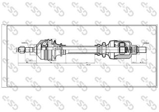 AKS SOL KOMPLE P206 BVA AL4 OTOMATIK (DIS FREZE:21, İÇ FREZE: 26, BOY: 587MM) TU3JP (1,4 8V) TU5JP (1,6 8V) resmi