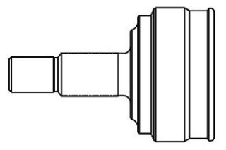 AKS KAFASI DIS P206 (TEKERLEK TARAFI DIS FREZE:21, TEKERLEK TARAFI İÇ FREZE:21 UZUNLUK:140MM) TU3A TU3JP ET3J4 DV4TD ABSLI: 48 DIS (CT 946A) resmi