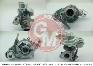 TURBO ŞARJ CLİO IV - KANGOO - CAPTUR 1.5 DCI 75-90 BG DOKKER - LOGAN - SANDERO resmi
