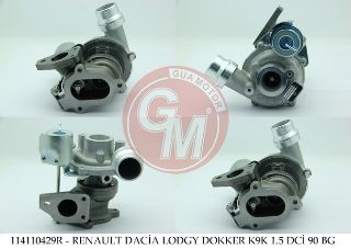 TURBO ŞARJ LOGAN MCW - LODGY - DOKKER - SANDERO - DUSTER 4X4 K9K 1.5 DCI 65/75 BG resmi