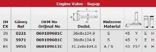 SUBAP TK. 10V ( AUDI : DIESEL 100 AVANT C/CL/GL/CD  ( Üç Tırnak ) ) resmi