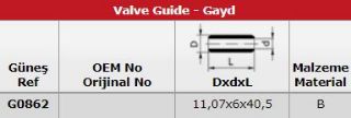 SUBAP GAYDI (IN 4 EX 4) NİSSAN MİCRA 1,5 DCI resmi