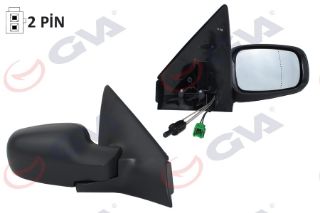 DIŞ DİKİZ AYNASI SAĞ MEGANE 99 MEKANİK KONVEKS SENSÖRLÜ 2 FİŞ VM-138SR resmi