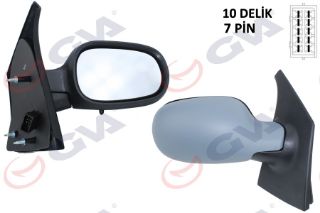 DIŞ DİKİZ AYNASI SAĞ MEGANE SCENİC 97 ELEKTRİKLİ ISITMALI SENSÖRLÜ ASTARLI KONVEKS 7 FİŞ VM-133NEHPR resmi