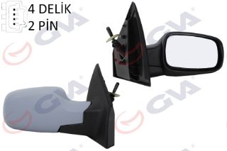 DIŞ DİKİZ AYNASI SAĞ CLİO 06 MEKANİK ISITMALI SENSÖRLÜ ASTARLI KONVEKS 2 FİŞ VM-6136PSR resmi