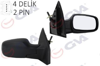 DIŞ DİKİZ AYNASI SAĞ CLİO 06 MEKANİK ISITMALI SENSÖRLÜ KONVEKS 2 FİŞ VM-6136SR resmi
