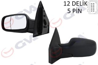 DIŞ DİKİZ AYNASI SOL CLİO 06 ELEKTRİKLİ ISITMALI ASFERİK 5 FİŞ VM-6136EHAL resmi