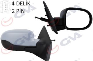 DIŞ DİKİZ AYNASI SAĞ CLİO 09 MEKANİK SENSÖRLÜ ASTARLI KONVEKS 2 FİŞ VM-6135PSR resmi