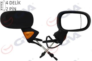 DIŞ DİKİZ AYNASI SAĞ MODUS 04 MEKANİK SİNYALLİ SENSÖRLÜ KONVEKS VM-120SR resmi