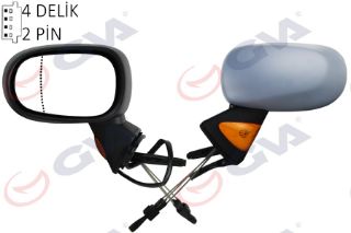 DIŞ DİKİZ AYNASI SOL MODUS 04 MEKANİK SİNYALLİ ASTARLI ASFERİK VM-120PAL resmi