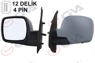 DIŞ DİKİZ AYNASI SOL KANGOO 08 ELEKTRİKLİ ISITMALI ASTARLI KONVEKS 5 FİŞ VM-6131EHPL resmi