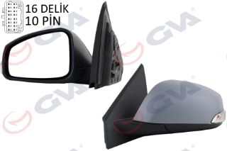 DIŞ DİKİZ AYNASI SOL LAGUNA 07 ELEKTRİKLİ ISITMALI SİNYALLİ KATLANIR ASTARLI ASFERİK MAVİ CAM 10 FİŞ VM-6134EBSAL resmi