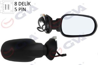 DIŞ DİKİZ AYNASI SAĞ LOGAN 04 ELEKTRİKLİ ISITMALI KONVEKS 5 FİŞ VM-6800EHR resmi
