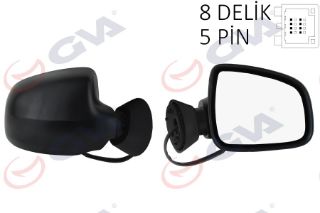 DIŞ DİKİZ AYNASI SAĞ LOGAN SW-MCV 08 ELEKTRİKLİ ISITMALI KONVEKS 5 FİŞ VM-6801EHR resmi