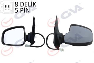 DIŞ DİKİZ AYNASI SOL SANDERO STEPWAY 12 ELEKTRİKLİ ISITMALI ASTARLI KONVEKS VM-6804EHPL resmi