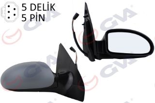 DIŞ DİKİZ AYNASI SAĞ FOCUS 98 ELEKTRİKLİ ISITMALI ASTARLI KONVEKS 5 FİŞ VM-319EHPR resmi