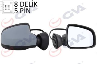 DIŞ DİKİZ AYNASI SAĞ DUSTER 11 ELEKTRİKLİ ISITMALI ASTARLI KONVEKS 5 FİŞ VM-6802EHPL resmi