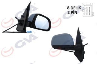DIŞ DİKİZ AYNASI SAĞ DOKKER-LODGY 12 MEKANİK SENSÖRLÜ ASTARLI KONVEKS resmi