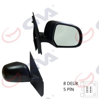 DIŞ DİKİZ AYNASI SAĞ DOKKER-LODGY 12 ELEKTRİKLİ ISITMALI SENSÖRLÜ KONVEKS 7 FİŞ VM-6803EHSR resmi