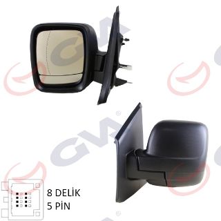 DIŞ DİKİZ AYNASI SOL TRAFİC-VİVARO 14 ELEKTRİKLİ ISITMALI DESENLİ ASFERİK 5 FİŞ VM-976EHAL resmi