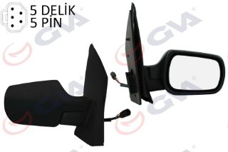 DIŞ DİKİZ AYNASI SAĞ FİESTA 02 ELEKTRİKLİ ISITMALI KONVEKS 5 FİŞ VM-312EHR resmi