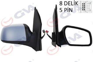 DIŞ DİKİZ AYNASI SAĞ FİESTA 05 ELEKTRİKLİ ISITMALI ASTARLI KONVEKS 5 FİŞ VM-6312EHPR resmi