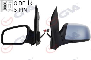 DIŞ DİKİZ AYNASI SOL FİESTA 05 ELEKTRİKLİ ISITMALI ASTARLI KONVEKS 5 FİŞ VM-6312EHPL resmi