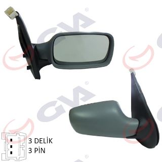 DIŞ DİKİZ AYNASI SAĞ PALİO 98 ELEKTRİKLİ ISITMALI ASTARLI KONVEKS 3 FİŞ VM-155EP-5DR resmi