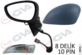 DIŞ DİKİZ AYNASI SOL FİESTA 12 ELEKTRİKLİ ISITMALI KATLANIR SİNYALLİ ASTARLI ASFERİK 10 FİŞ VM-6326NEBAL 1531440 resmi