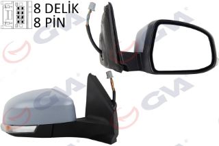 DIŞ DİKİZ AYNASI SAĞ MONDEO 13 ELEKTRİKLİ ISITMALI KATLANIR SİNYALLİ ASFERİK ASTARLI 8 FİŞ VM-6323NEBAR resmi