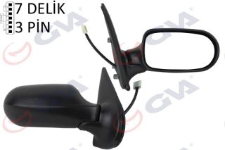DIŞ DİKİZ AYNASI SAĞ PALİO WEEKEND 02 ALBEA 05 ELEKTRİKLİ ISITMALI KONVEKS 3 FİŞ VM-6155ER resmi