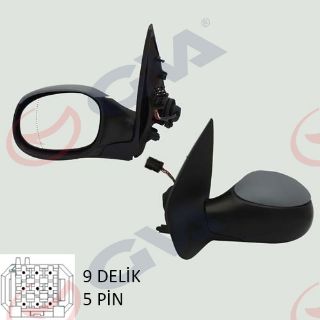 DIŞ DİKİZ AYNASI SOL 206 98 ELEKTRİKLİ ISITMALI ASTARLI ASFERİK 5 FİŞ VM-206EHPAL resmi
