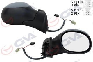 DIŞ DİKİZ AYNASI SAĞ C3 02 ELEKTRİKLİ ISITMALI ASTARLI KONVEKS VM-501EHPR resmi