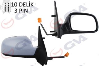 DIŞ DİKİZ AYNASI SAĞ XSARA 03 ELEKTRİKLİ ISITMALI ASTARLI KONVEKS 3 FİŞ VM-6146EPSR resmi