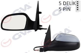 DIŞ DİKİZ AYNASI SOL SAXO 96 ELEKTRİKLİ ISITMALI ASTARLI KONVEKS 5 FİŞ VM-144EHPL resmi