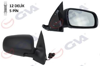 DIŞ DİKİZ AYNASI SAĞ FABİA 98 ELEKTRİKLİ ISITMALI KONVEKS 5 FİŞ VM-604EHR resmi