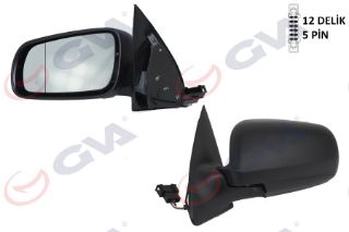 DIŞ DİKİZ AYNASI SOL FABİA 98 ELEKTRİKLİ ISITMALI ASFERİK 5 FİŞ VM-604EHAL resmi