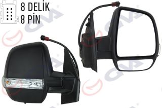 DIŞ DİKİZ AYNASI SAĞ DOBLO 11 ELEKTRİKLİ ISITMALI SİNYALLİ ÇİFT CAM KONVEKS 6 FİŞ VM-669EHPR resmi