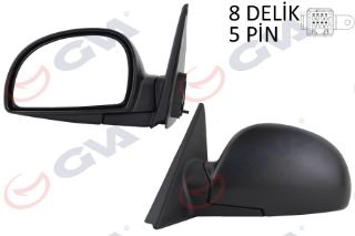 DIŞ DİKİZ AYNASI SOL ACCENT 03 ELEKTRİKLİ ISITMALI KONVEKS 5 FİŞ VM-449EHL resmi