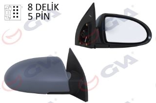 DIŞ DİKİZ AYNASI SAĞ ACCENT ERA 06 ELEKTRİKLİ ISITMALI ASTARLI KONVEKS resmi