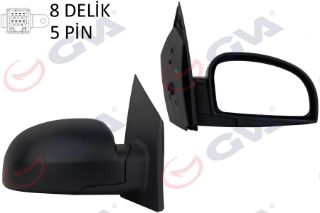 DIŞ DİKİZ AYNASI SAĞ GETZ 02 ELEKTRİKLİ ISITMALI KONVEKS 5 FİŞ VM-452EHR resmi