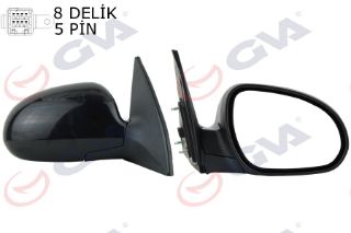 DIŞ DİKİZ AYNASI SAĞ İ30 07 ELEKTRİKLİ ISITMALI ASTARLI KONVEKS 5 FİŞ VM-443EHR resmi