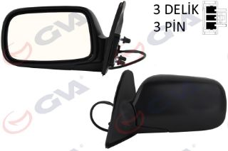 DIŞ DİKİZ AYNASI SOL COROLLA 97 ELEKTRİKLİ ISITMALI KONVEKS 3 FİŞ VM-278EL resmi