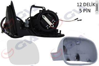 DIŞ DİKİZ AYNASI SAĞ PASSAT 97 ELEKTRİKLİ ISITMALI ASTARLI ASFERİK 5 FİŞ VM-189NR resmi